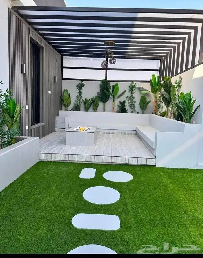 تنسيق حدائق اشجار جلسات احواض زرعيه شلالات مجلس زجاج 8