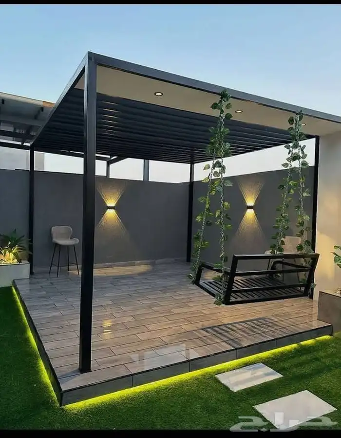 تنسيق حدائق اشجار جلسات احواض زرعيه شلالات مجلس زجاج 3