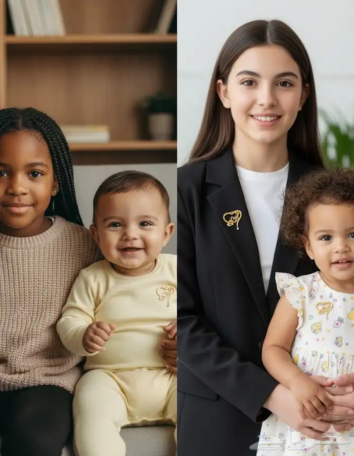 بروشات لكل الاعمار مواليد اطفال نساء والفئات بلاسم مطلي ذهب 4