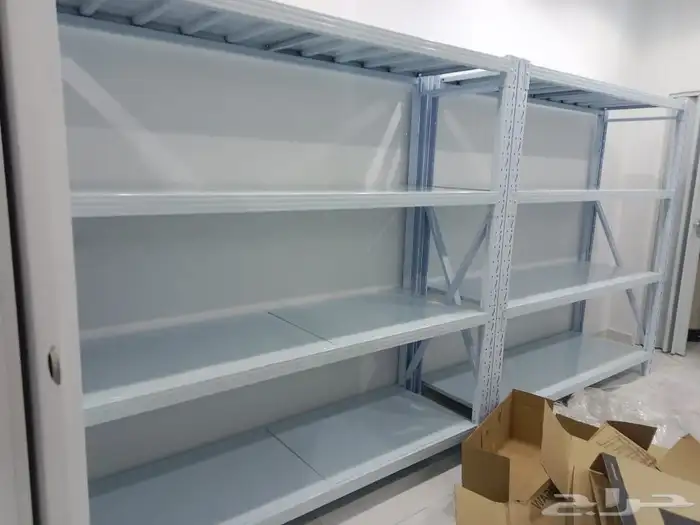 رفوف تخزين متوسطة التحمل 200x200x60cm لون ابيض 6