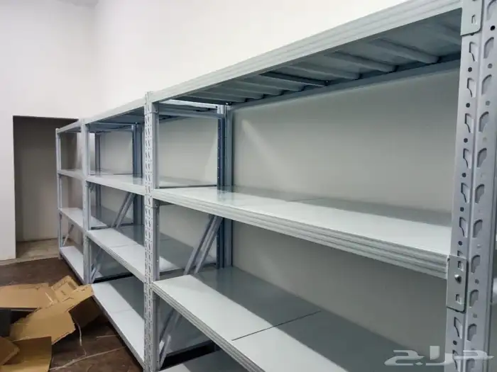 رفوف تخزين متوسطة التحمل 200x200x60cm لون ابيض 5