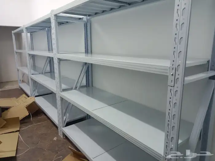 رفوف تخزين متوسطة التحمل 200x200x60cm لون ابيض 4