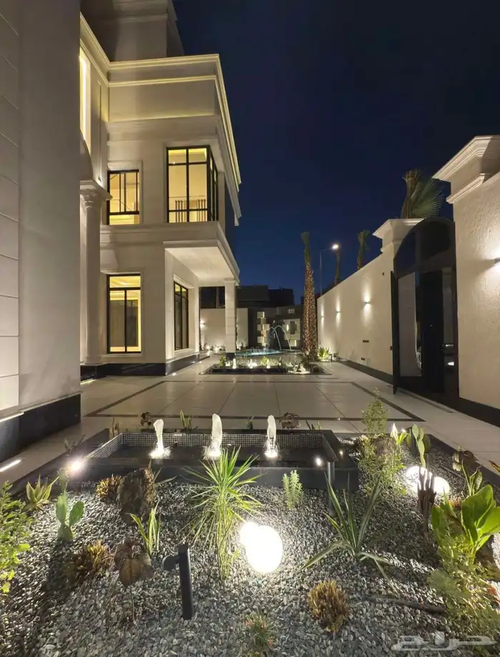 قصر زاوية فاخر كلاسيك فرنسي بالرياض حي الملقا مساحة 1050 1