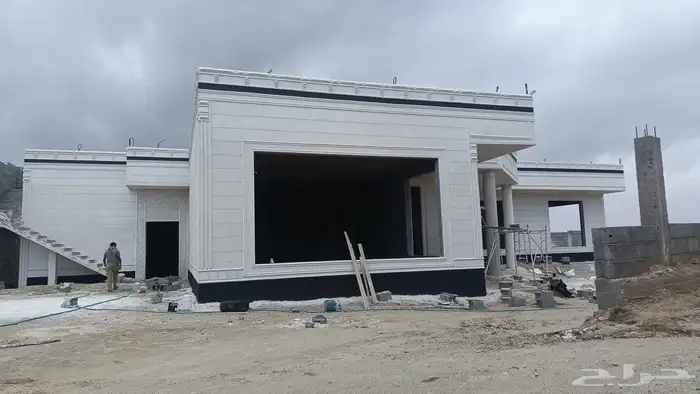 ديكورات خارجيه سمنت ابيض وبطح اريض جميع الا اشكل ولا الون وك 6