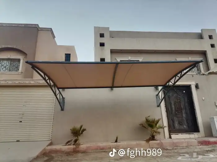 مظلات وسواتر  نوفر  -  تركيب مظلات قماشية بي في سي  -  تركيب 3