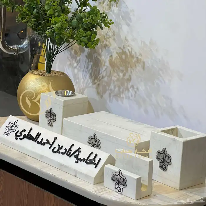 اطقم مكتبية رخام طبيعي فاخر 3
