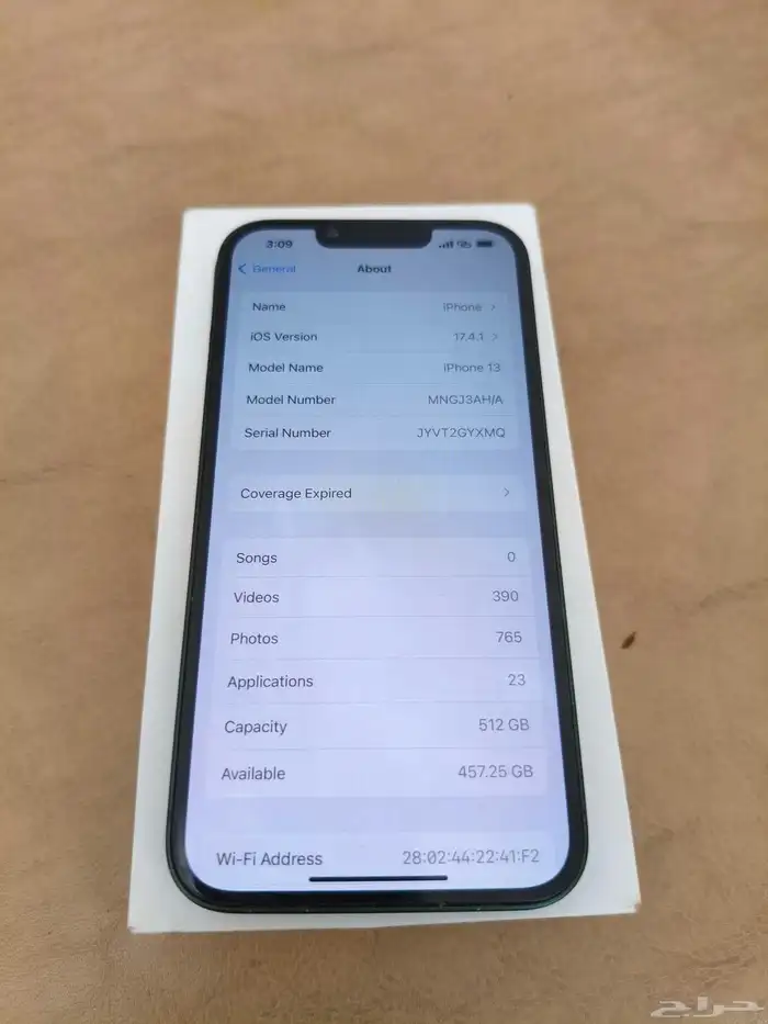 Apple I phone13 512 GB. Battery 86 2