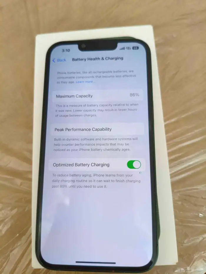Apple I phone13 512 GB. Battery 86 0