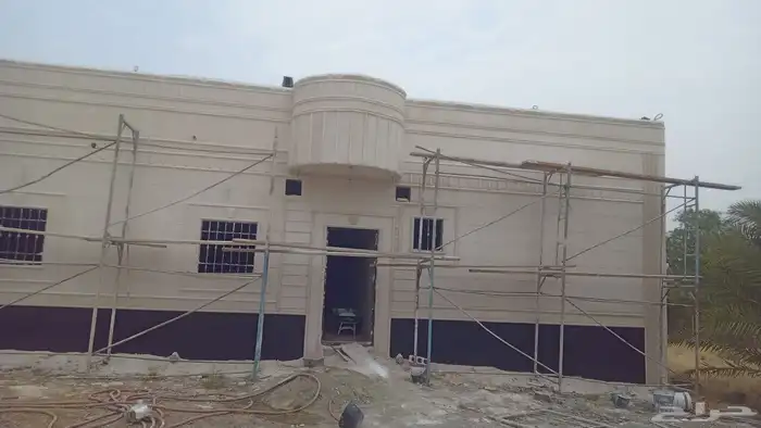 ديكورات خارجيه سمنت ابيض وبطح اريض جميع الا اشكل ولا الون وك 1