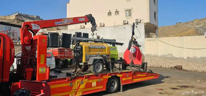 سطحه لنقل السيارات كرين لرفع المعدات 0