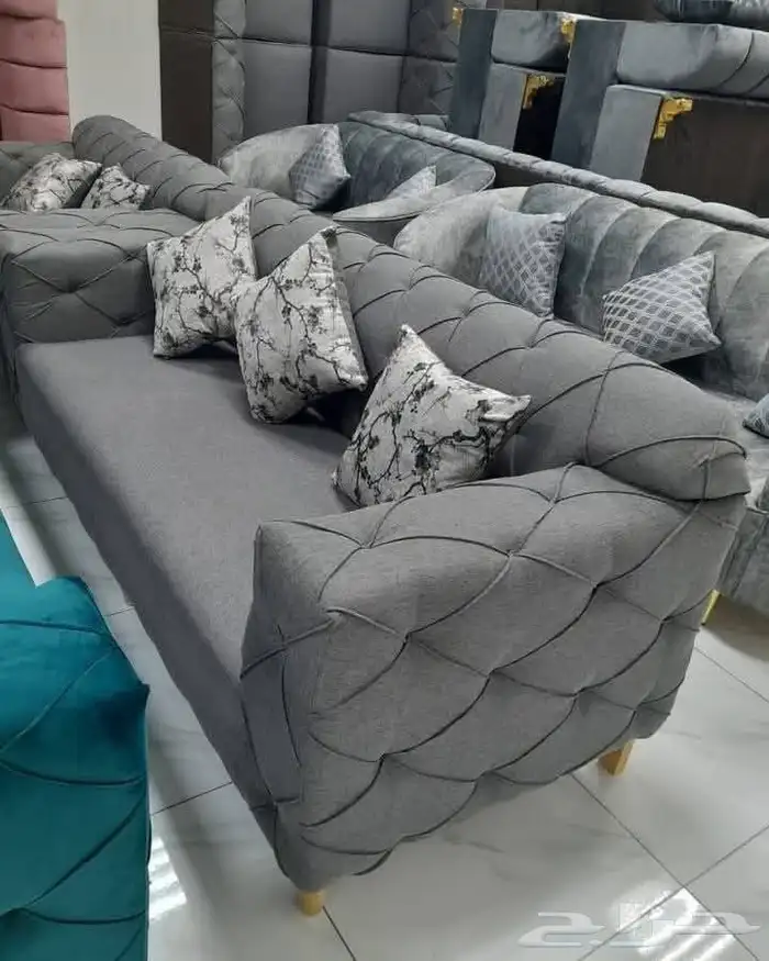 كنب جديد جاهز حرف ال و7نفر شامل التوصيل 6