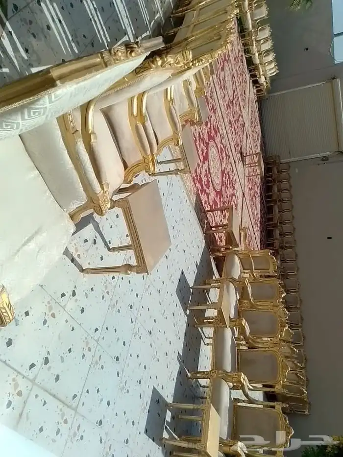 محل حفلات تاجير كراسي ملكي طاولات قزاز جلسات شعبيه يوجد لدين 0