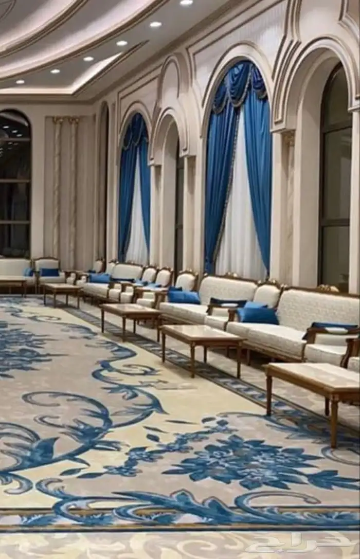 تأثيث قاعات الافراح باجود انواع الكنب الكلاسك وبضمان 10سنوات 2