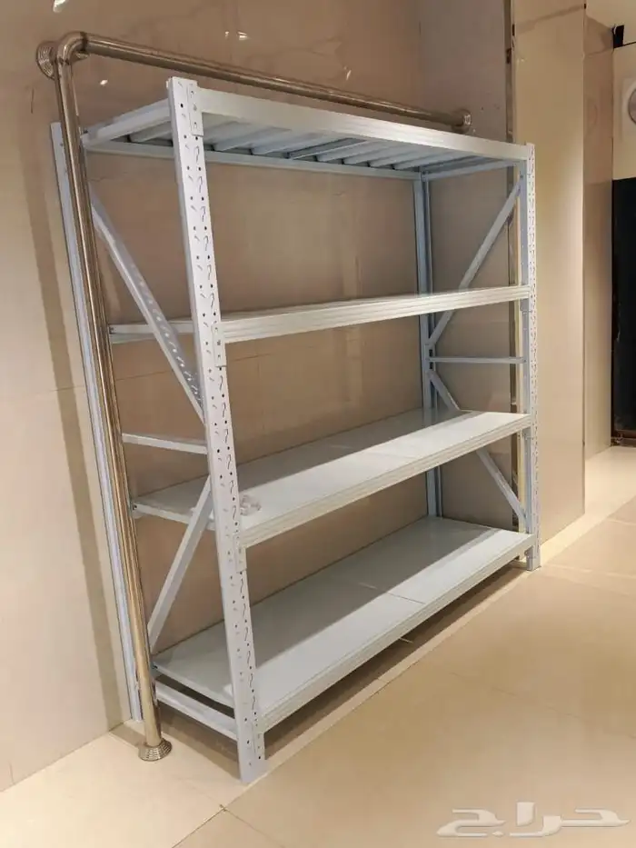 رفوف تخزين متوسطة التحمل 200x200x60cm لون ابيض 1