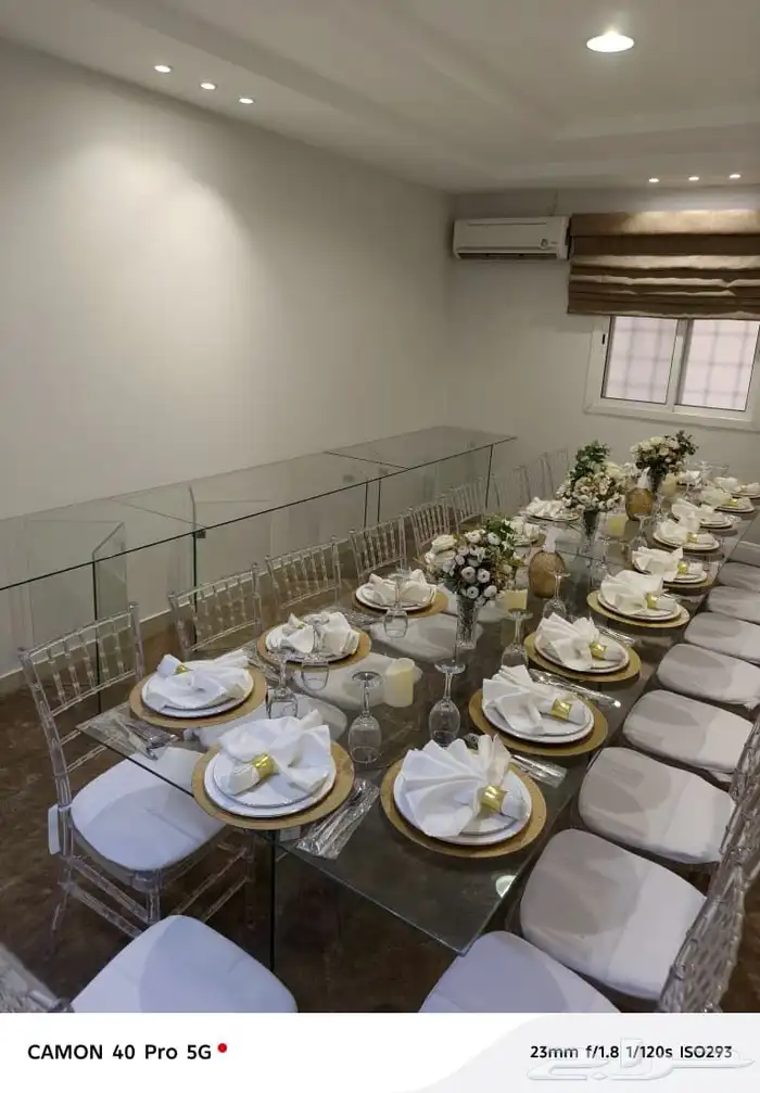 تاجير كراسي وطاولات طعام وتنسيق مداخل وكوش 0