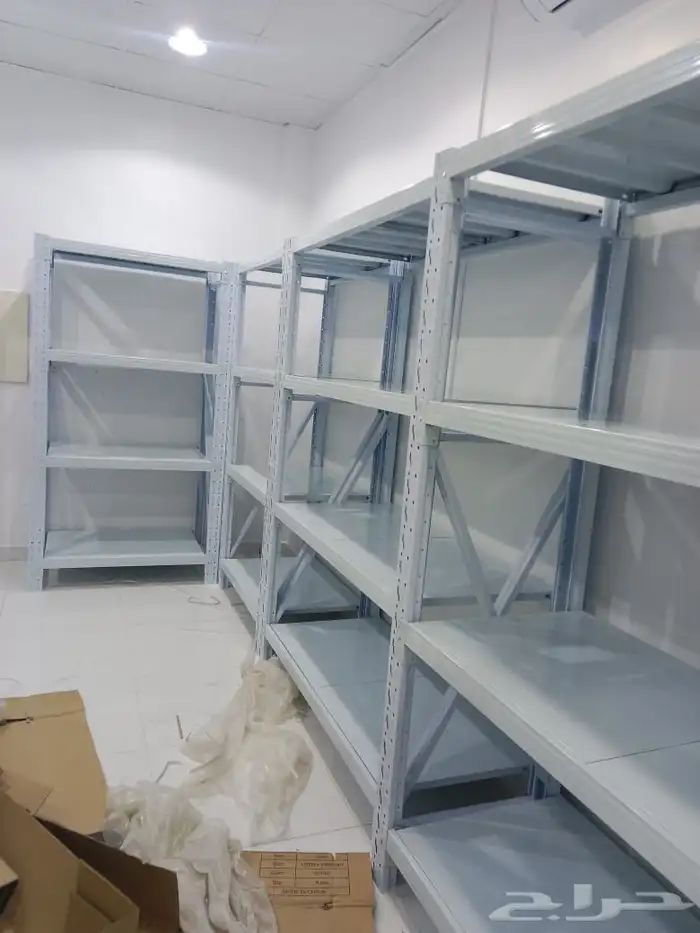 رفوف تخزين متوسطة التحمل 200x200x60cm لون ابيض 2