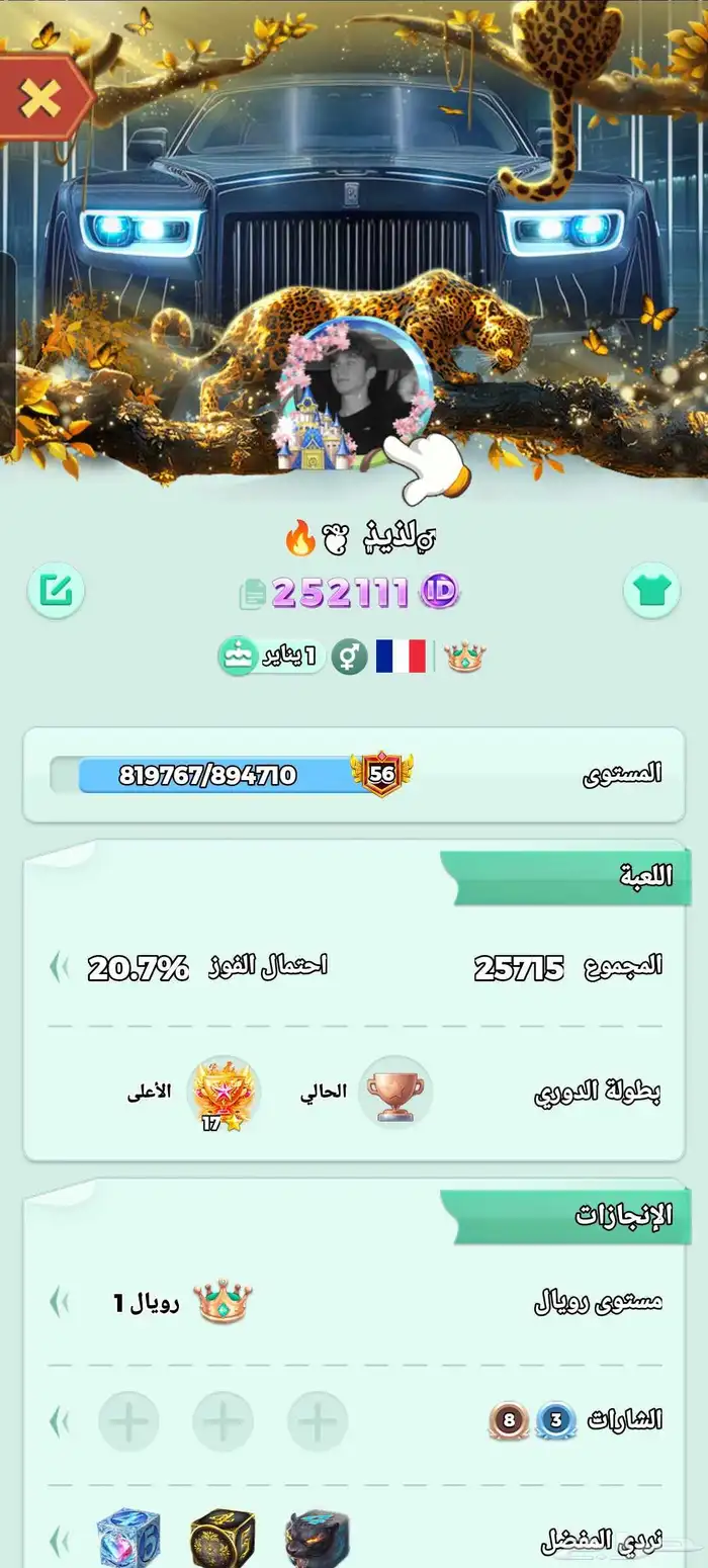 حساب يلا لودو ايدي مميز 35 خلفيه روم حساب فخم 0