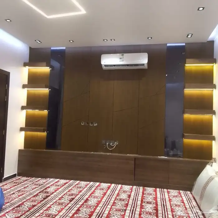 تصاميم ديكورات داخليه خلفيات شاشه بلازما ومداخل مرايات 2