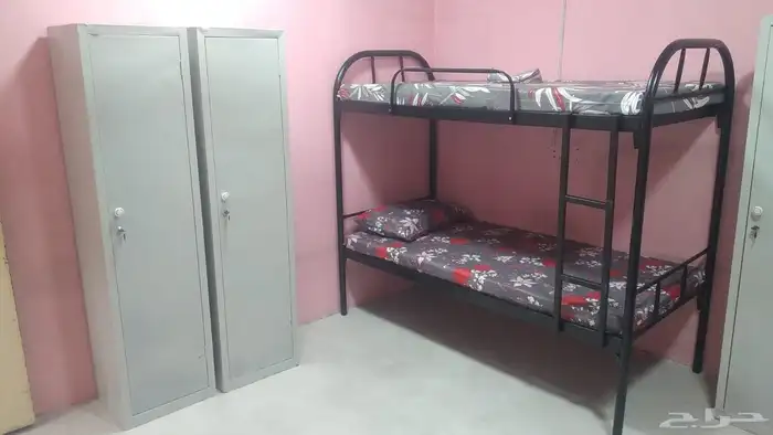 تجهيز سكن عمال سراير حديد دورين مراتب جمله 17
