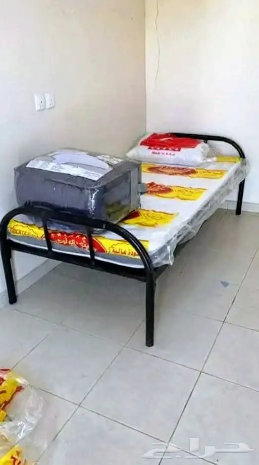 تجهيز سكن عمال سراير حديد دورين مراتب جمله 10