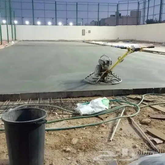 أرضيات الخرسانة صبة نظافة مروحة تنعيم   ملعب   سبورت بوكس 9