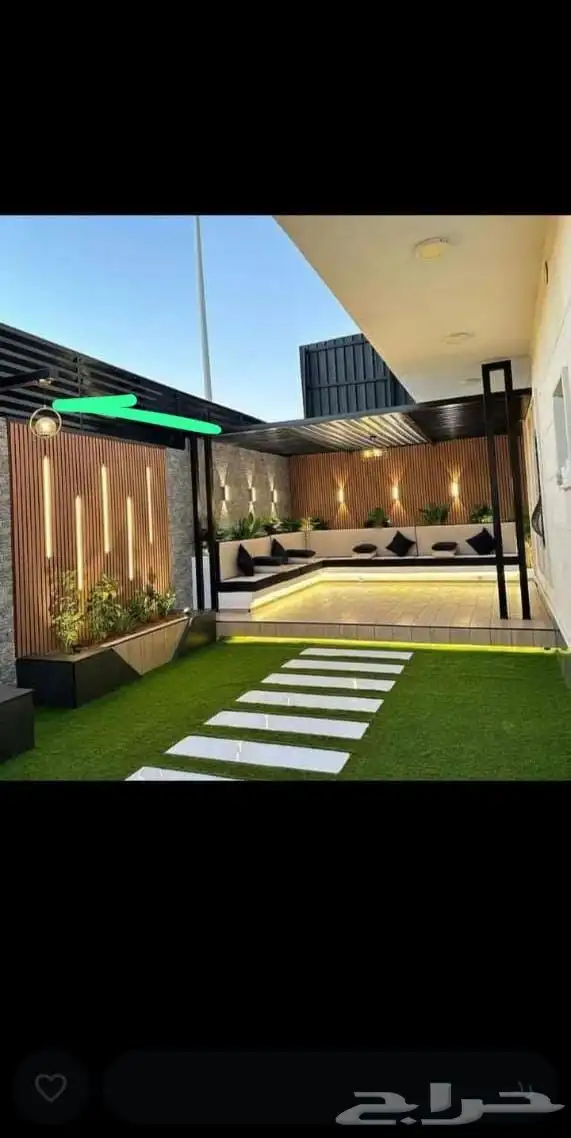 مظله ونافوره وشلال وبديل الخشب والعصب الارض والجدان 7