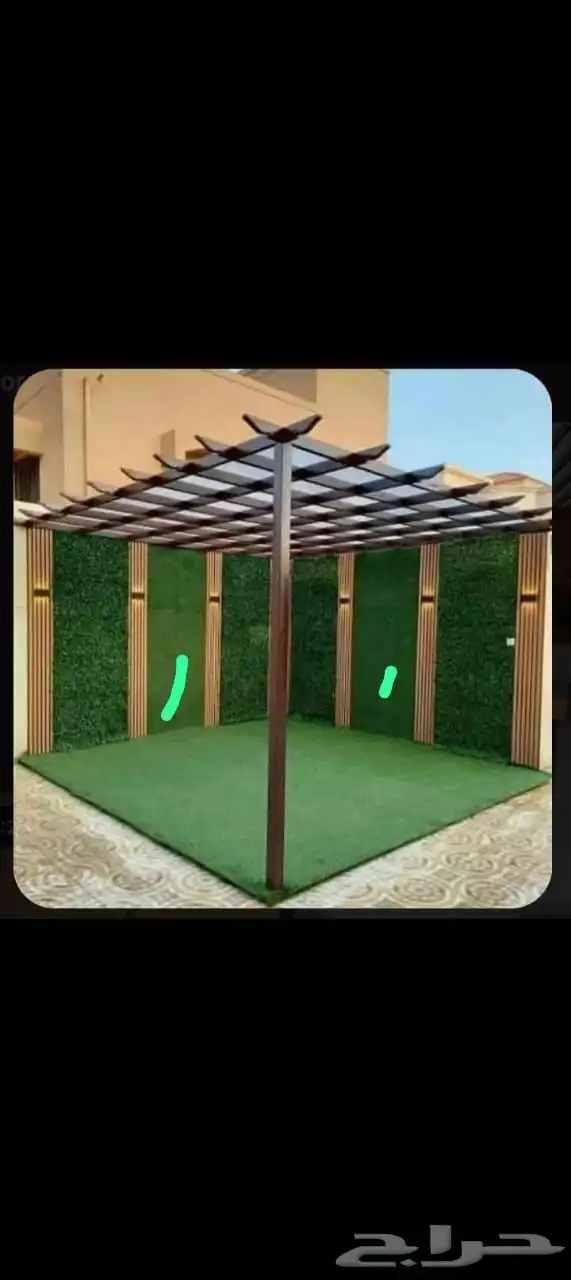 مظله ونافوره وشلال وبديل الخشب والعصب الارض والجدان 2