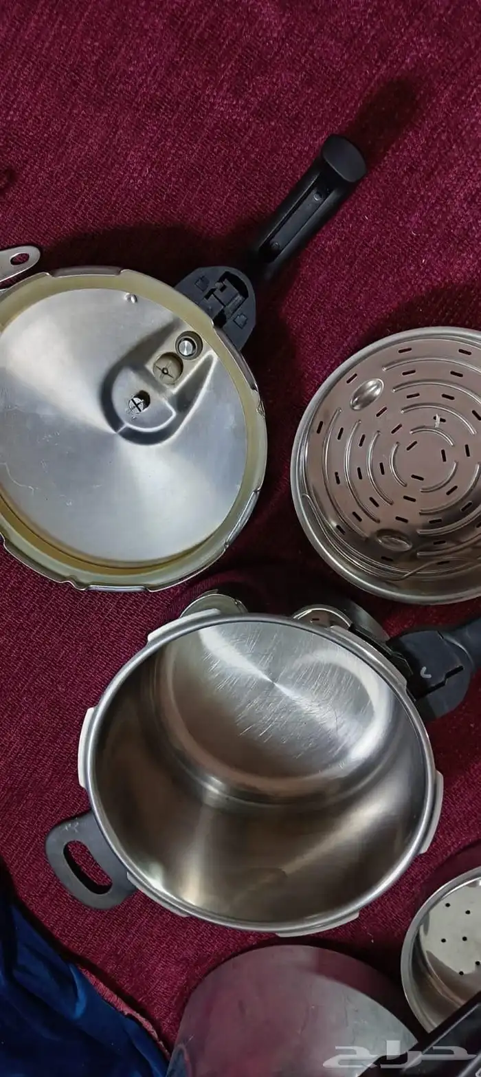 قدور ضغط فرنسيه اصدار قديييم مع أواني ستيل 20