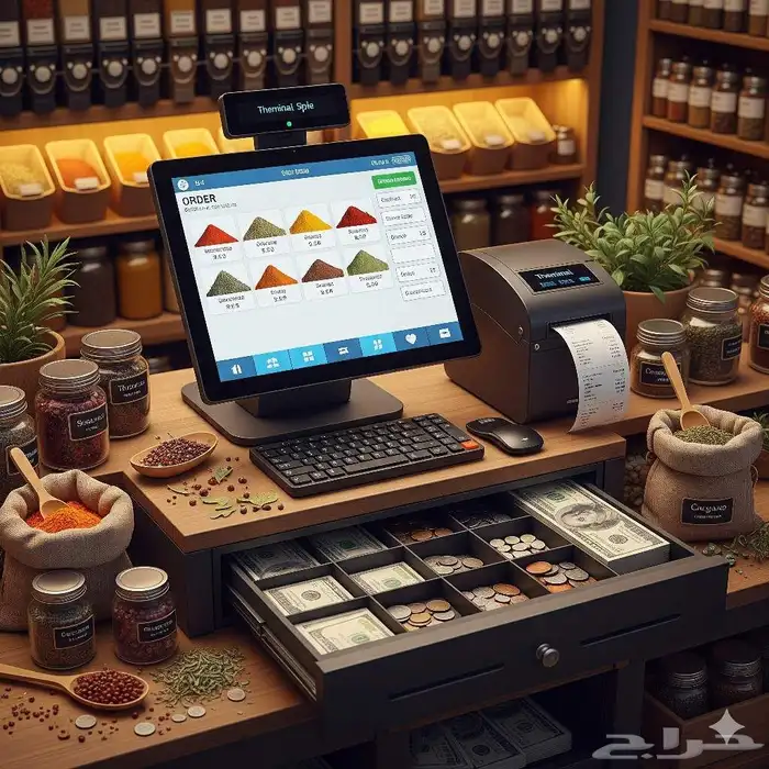 جهاز كاشير لمحل البهارات والعطارة 0