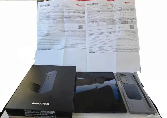 سامسونج فولد6 نظيف جدا ضمان جرير فاتوره الشراء 7499 ريال 0