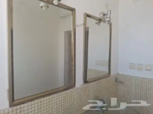 مغسله قزاز حوضين شفاف مع مرايتين وحوضين 2