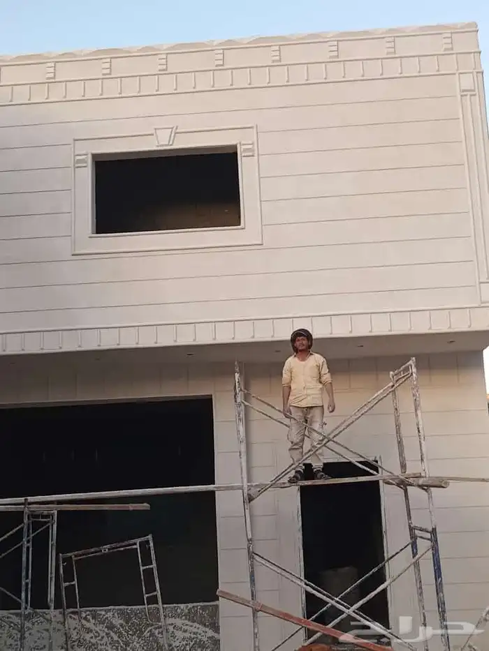 لياسه ملونه بديل الحجر وديكورات خارجيه تشطيب نهائي 2