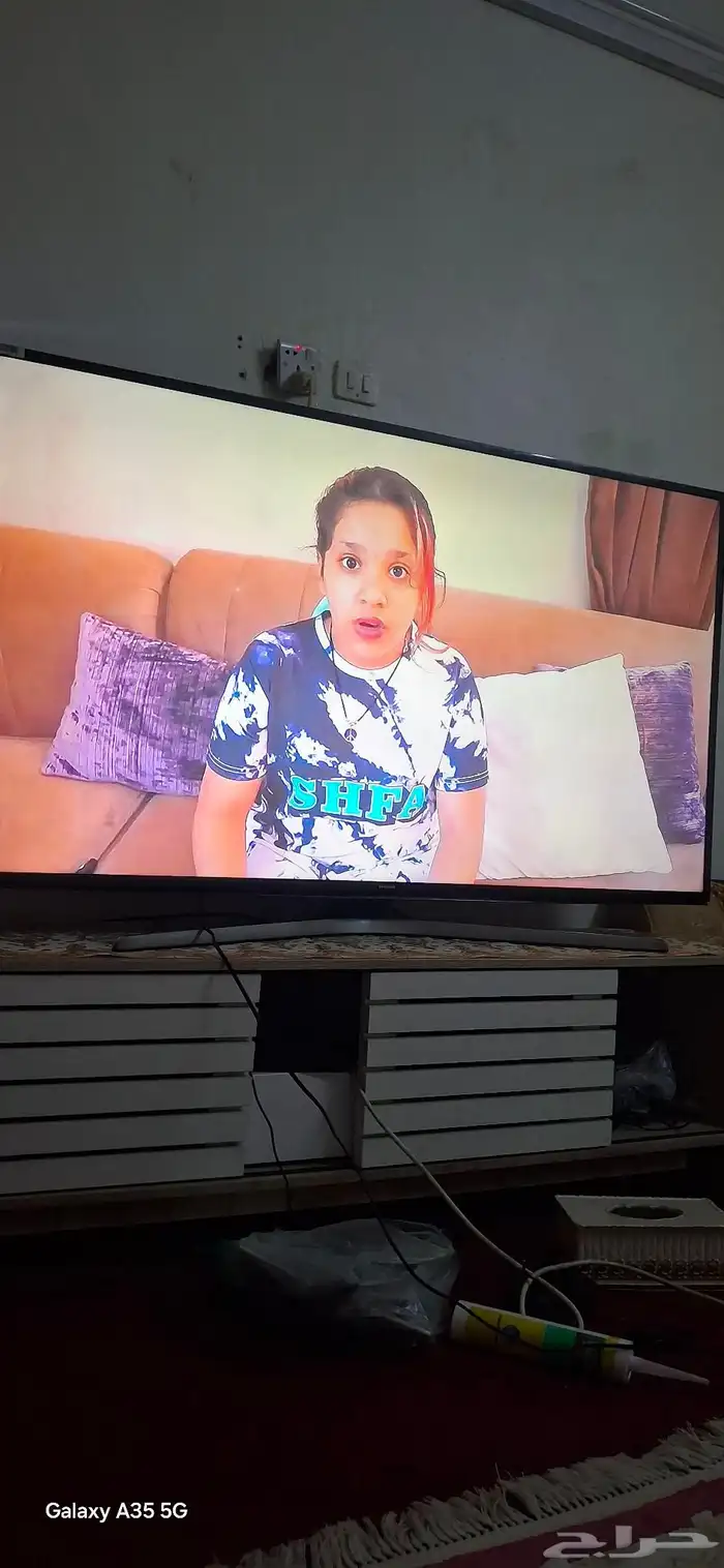 شاشه سامسونج وكاله سمارت ذكيه 55 بوصه شبه جديده 2