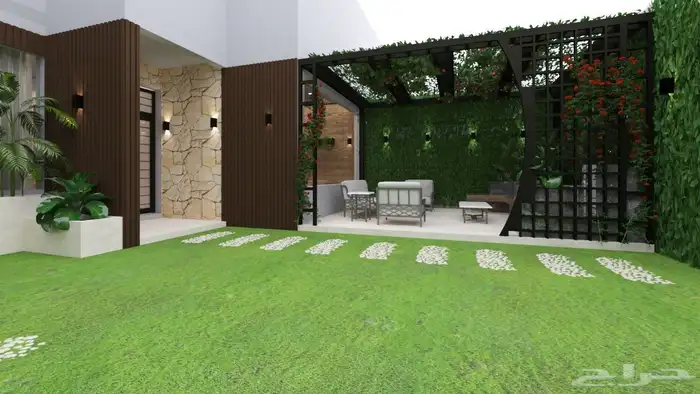 تنسيق حدائق وجلسات وشلالات 3