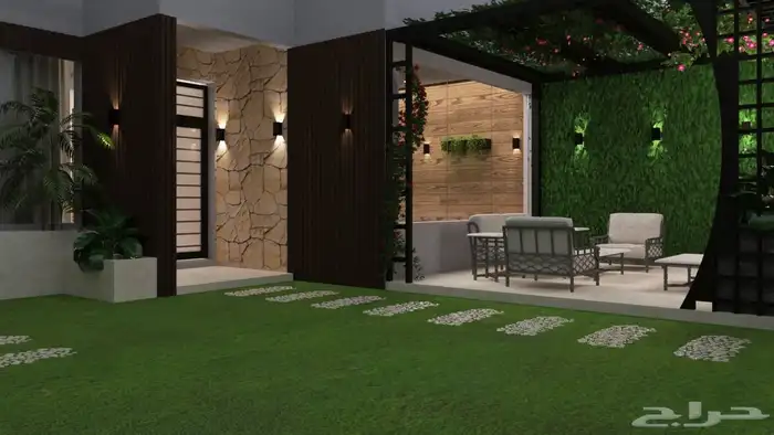 تنسيق حدائق وجلسات وشلالات 1