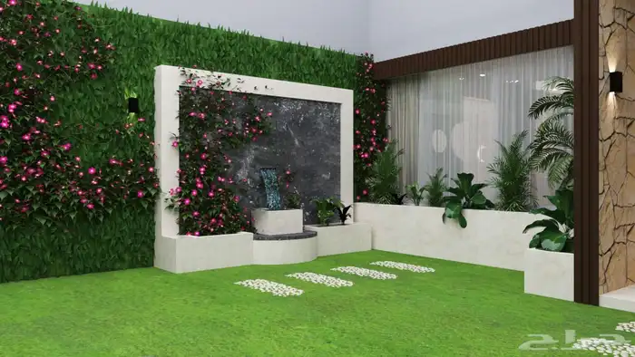 تنسيق حدائق وجلسات وشلالات 4