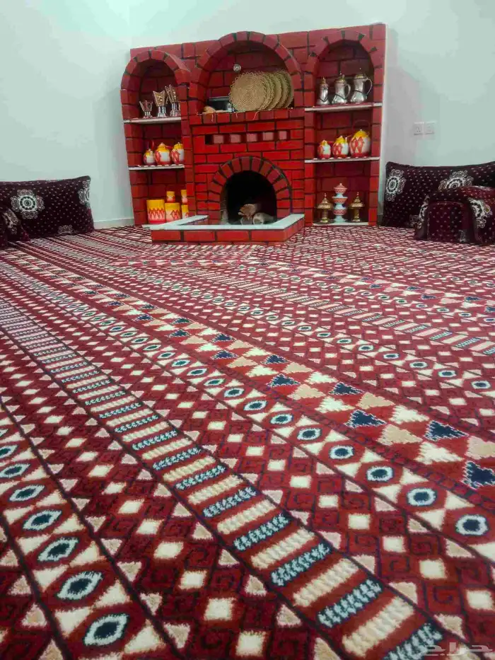 بيوت شعر مشب نار مشب رخام قرميد جمالون تلبيس قماش 9