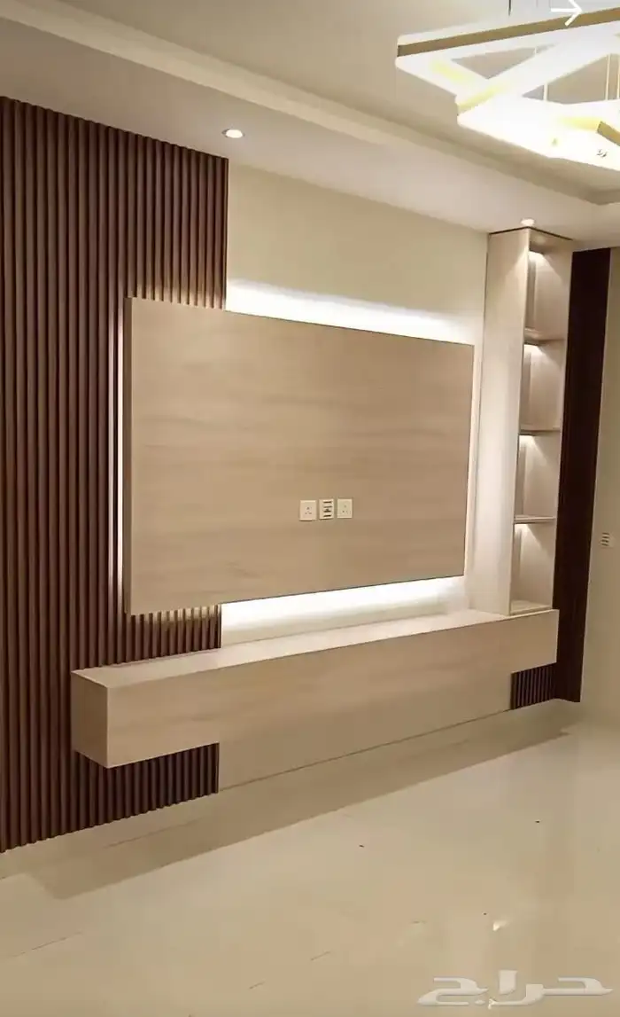 ديكورات خلفيات شاشات التلفزيون شيبورد بديل ارخام بديل خشب ص 5