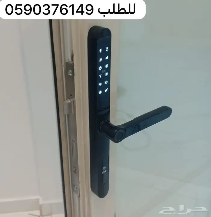 قفل ذكي باب المونيوم اقفال ذكيه باب حديد مع التركيب 1