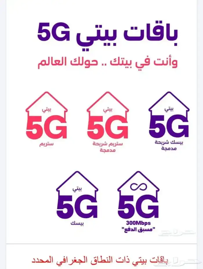 مندوب اشتراك الياف بصرية عروض باقات بيتي 6