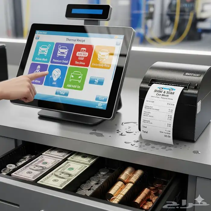 جهاز كاشير لمغسلة سيارات 0