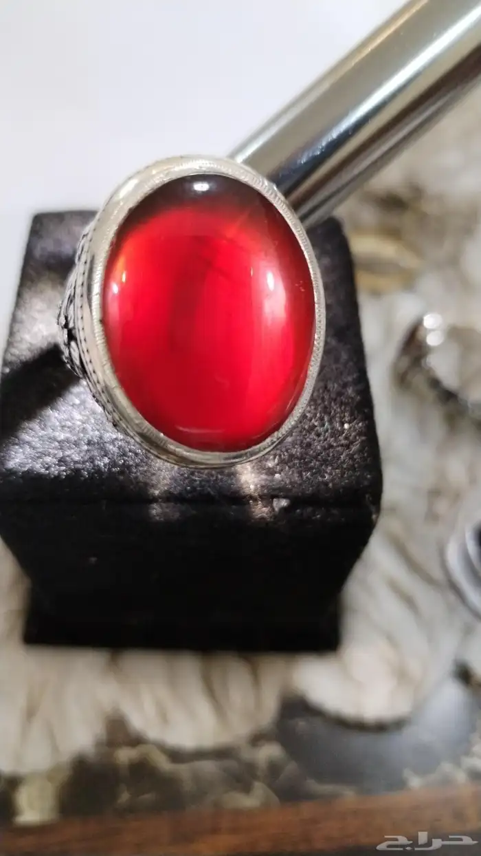 خاتم عقيق يماني كبدي صياغة عارف القديمة 0
