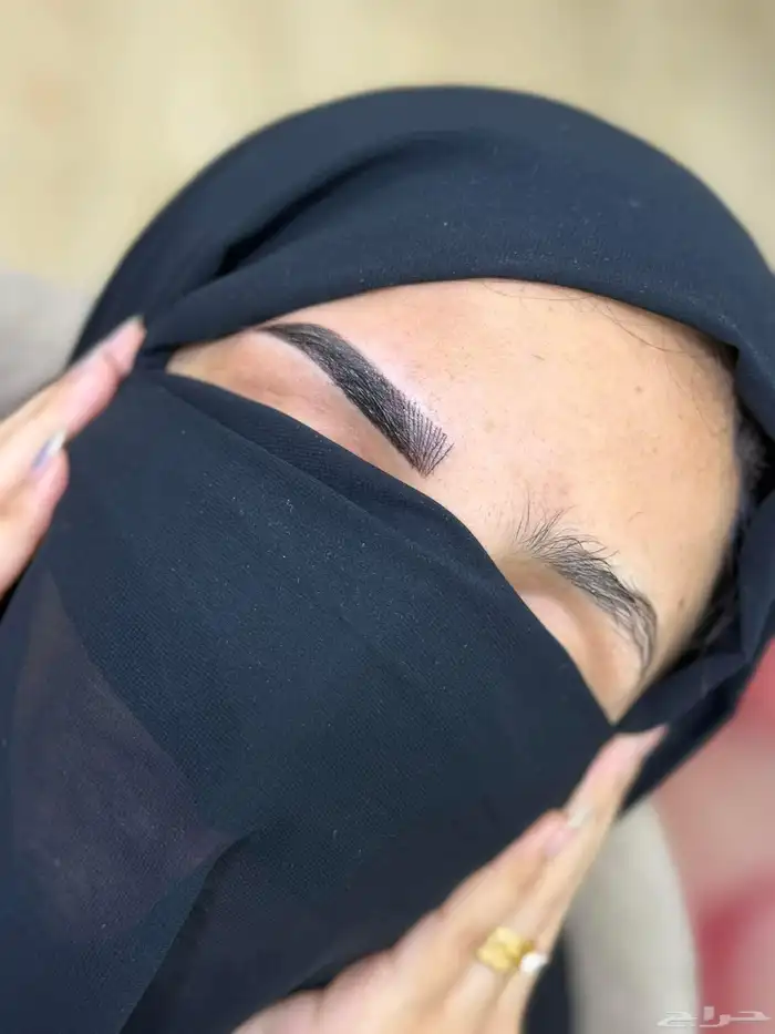 تاتو الحواجب وفرد الشعر وتنظيف البشره 6