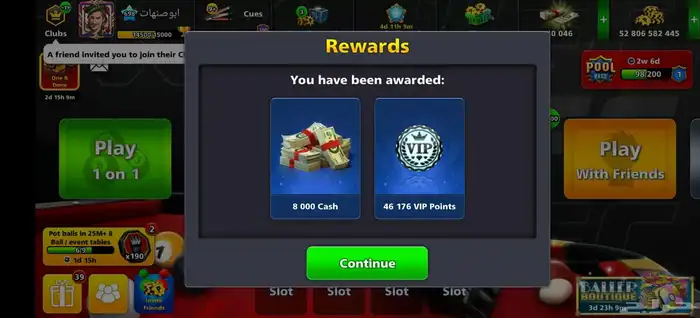 شحن لعبة بلياردو يااساطير 4