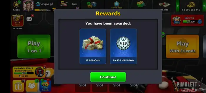 شحن لعبة بلياردو يااساطير 3