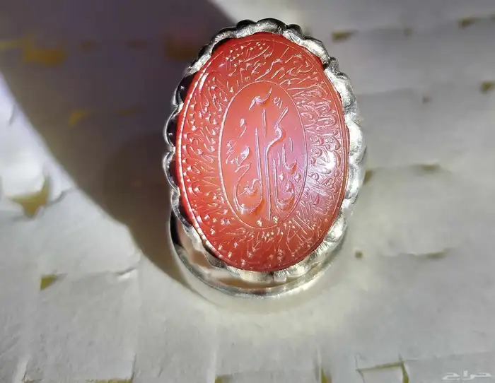 خاتم عقيق كرزي يماني 2