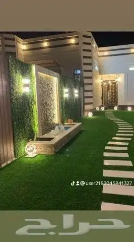 تنسيق حدائق جازان عشب صناعي احدث التصاميم واجود الخامات 8