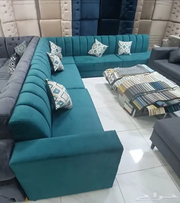 كنب جديد جاهز حرف ال و7نفر بأسعار مناسبة 1