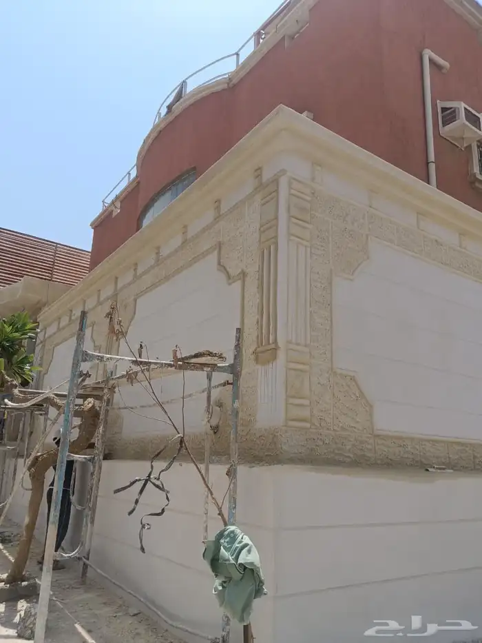 تلبيس واجهات خارجيه لياسه ملونه بديل الحجر 1