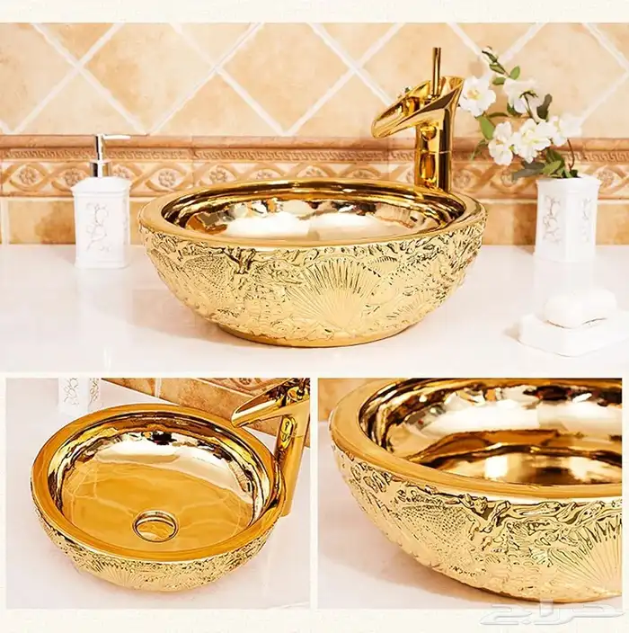 حوض دائري من السيراميك وعاء حمام عصري من السيراميك حوض 1